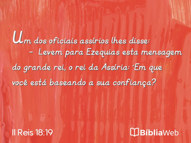 II Reis 18:19 em imagem para compartilhar