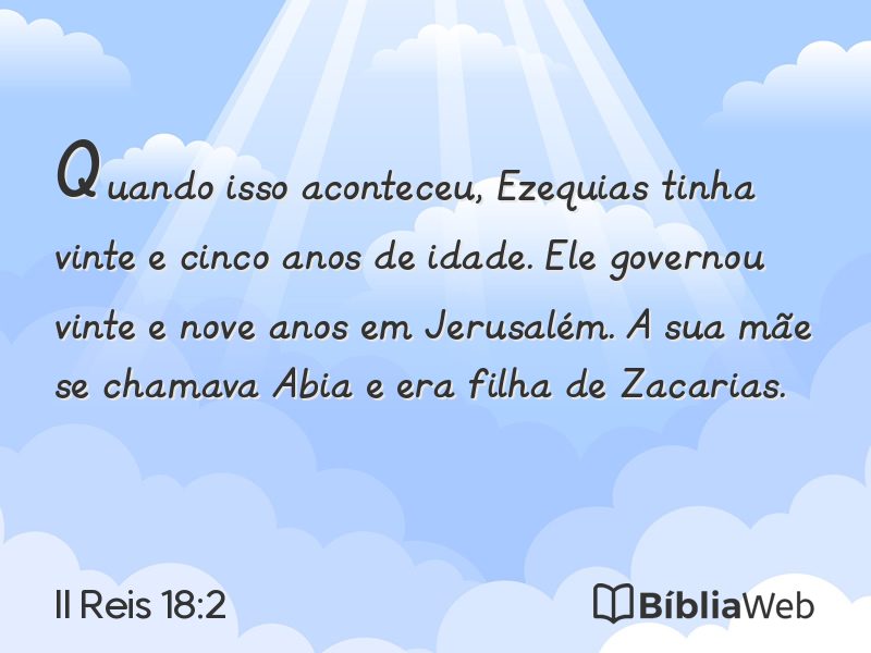 II Reis 18:2 em imagem para compartilhar