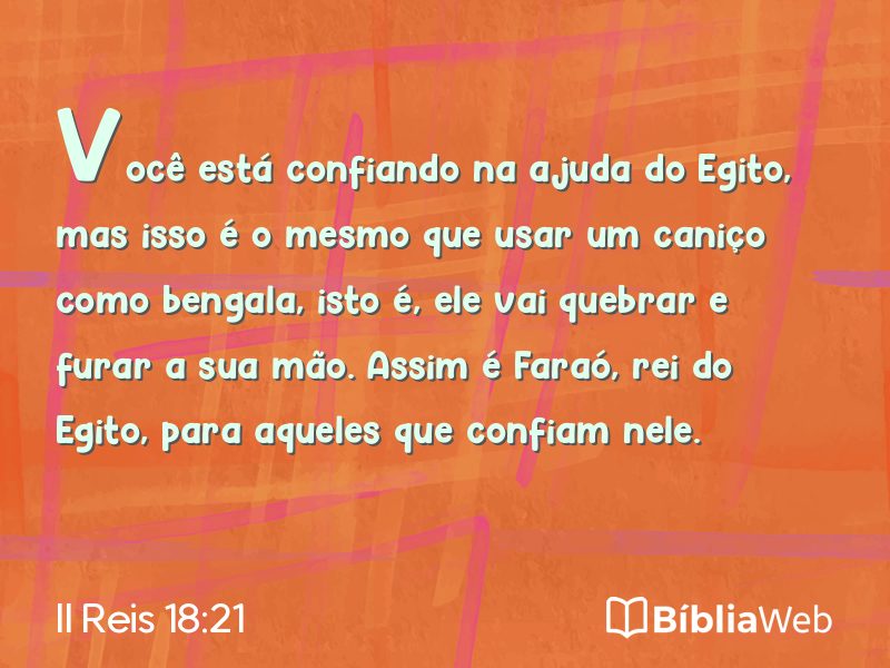 II Reis 18:21 em imagem para compartilhar