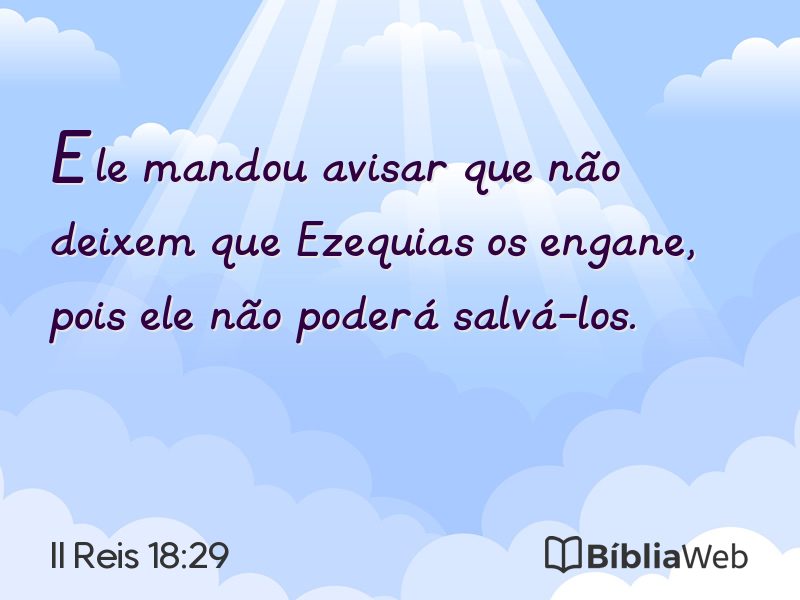 II Reis 18:29 em imagem para compartilhar