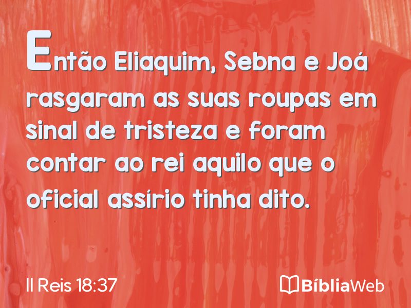 II Reis 18:37 em imagem para compartilhar