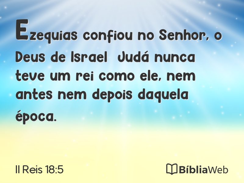 II Reis 18:5 em imagem para compartilhar