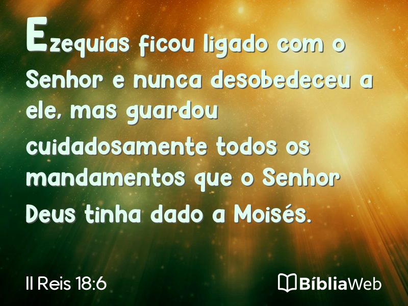 II Reis 18:6 em imagem para compartilhar