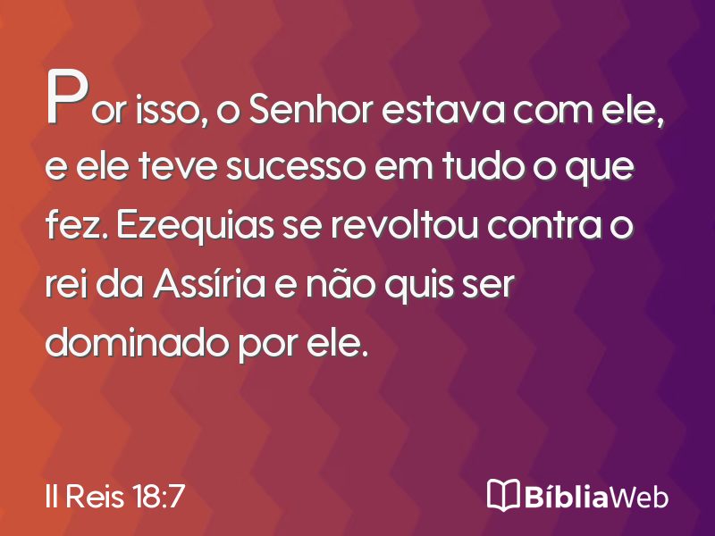II Reis 18:7 em imagem para compartilhar