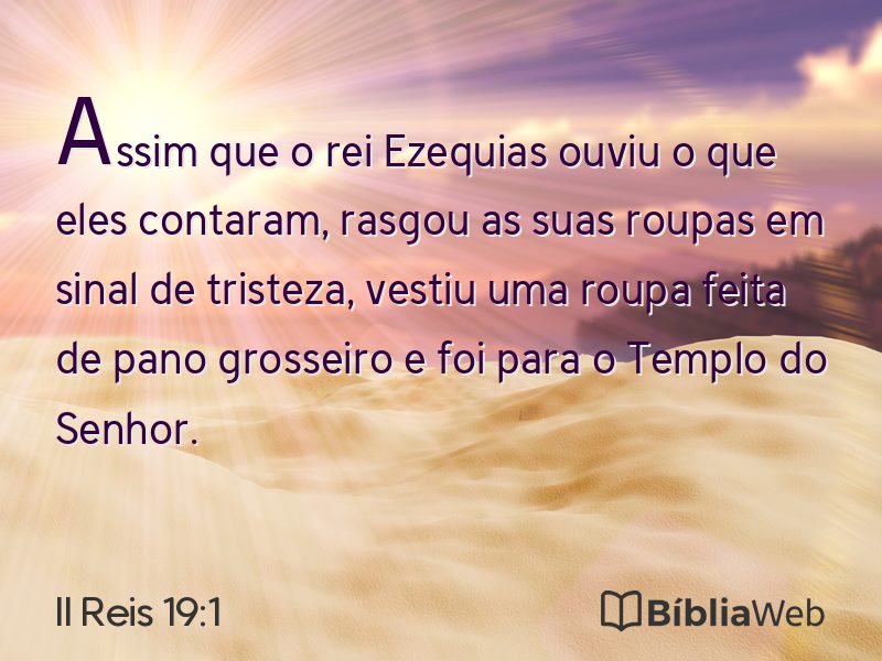 II Reis 19:1 em imagem para compartilhar