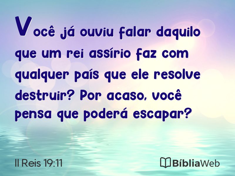II Reis 19:11 em imagem para compartilhar
