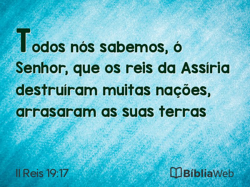 II Reis 19:17 em imagem para compartilhar