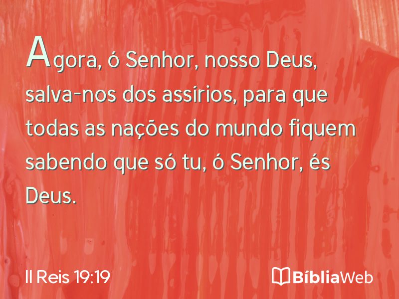 II Reis 19:19 em imagem para compartilhar