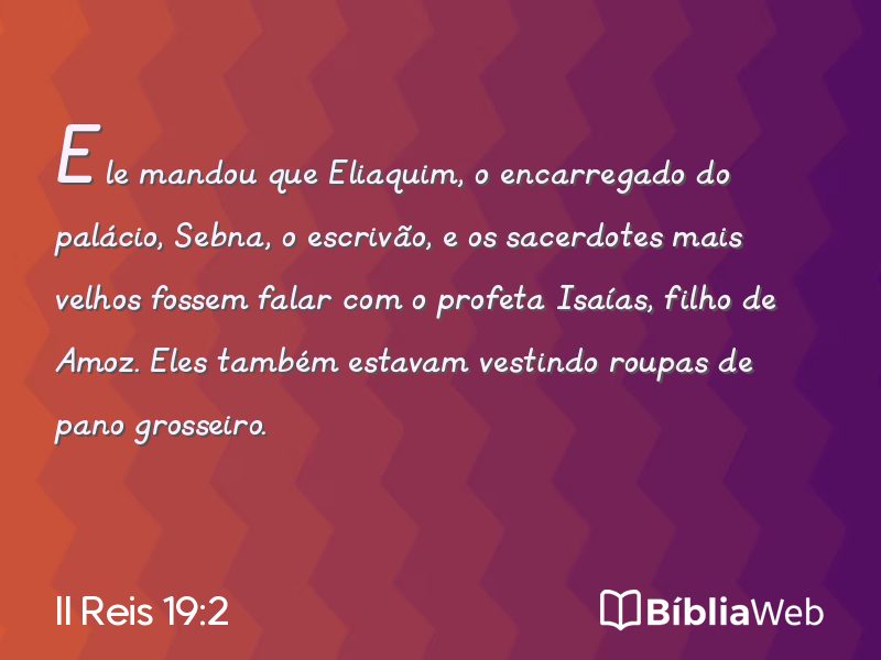 II Reis 19:2 em imagem para compartilhar