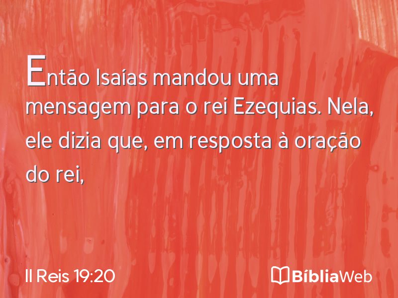 II Reis 19:20 em imagem para compartilhar