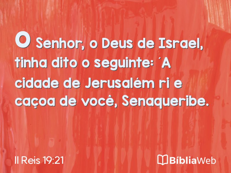 II Reis 19:21 em imagem para compartilhar