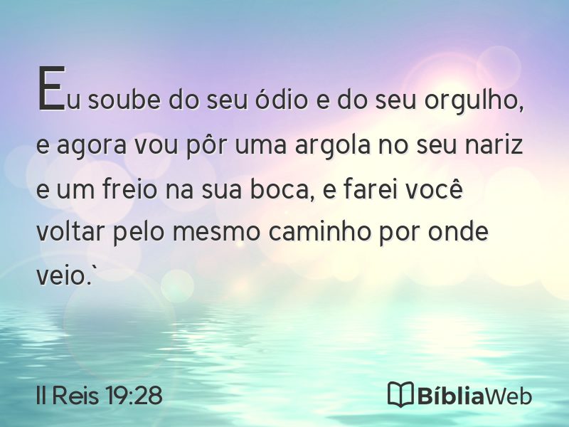 II Reis 19:28 em imagem para compartilhar