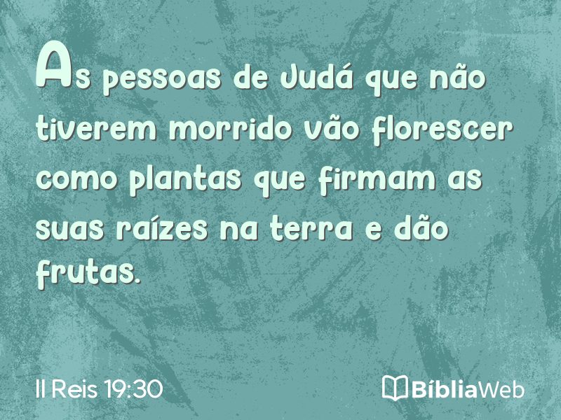 II Reis 19:30 em imagem para compartilhar