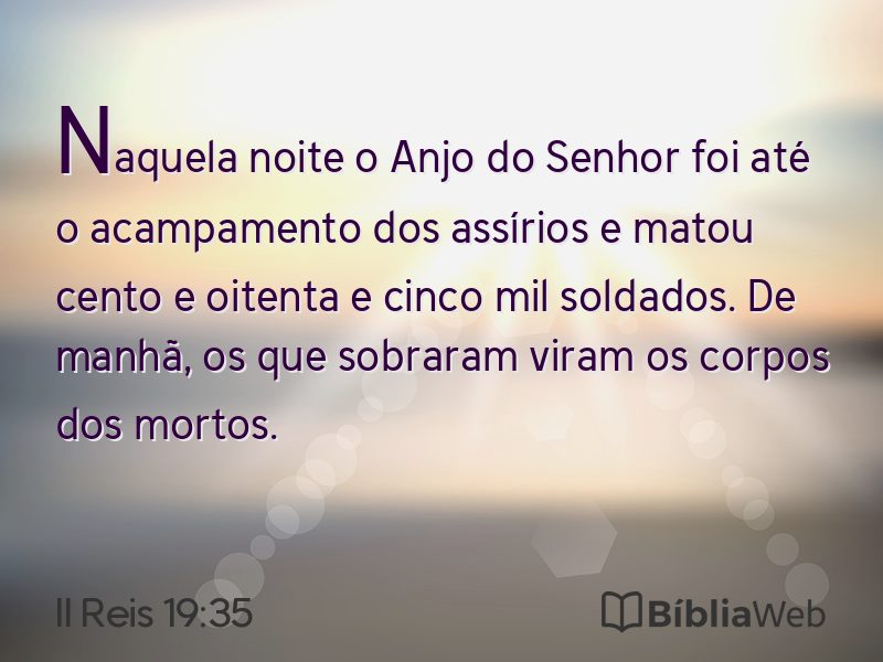 II Reis 19:35 em imagem para compartilhar