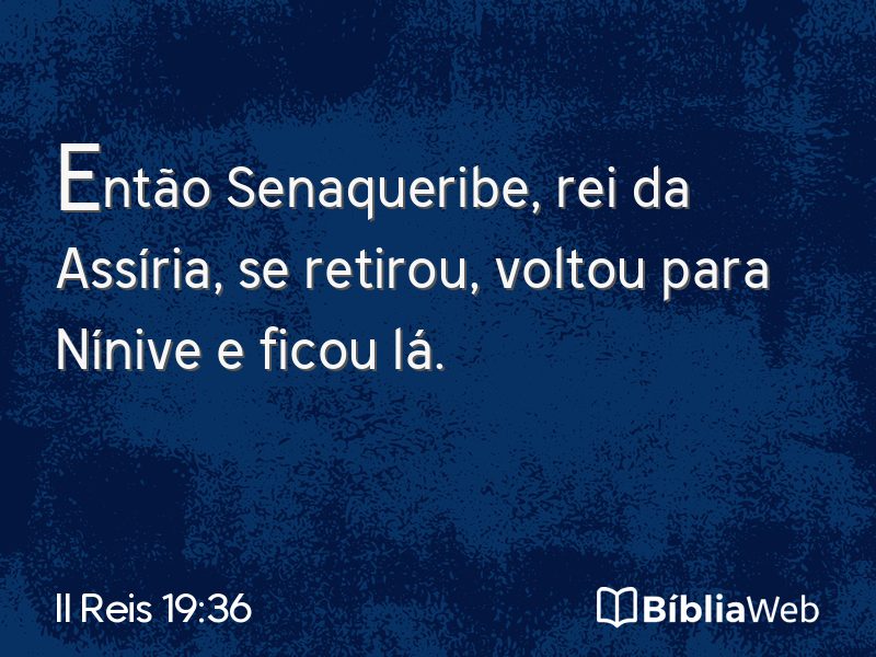 II Reis 19:36 em imagem para compartilhar