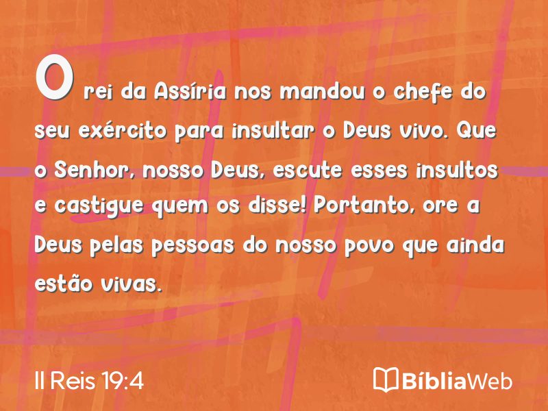 II Reis 19:4 em imagem para compartilhar