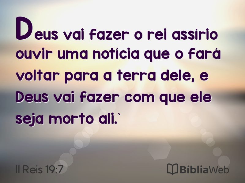 II Reis 19:7 em imagem para compartilhar
