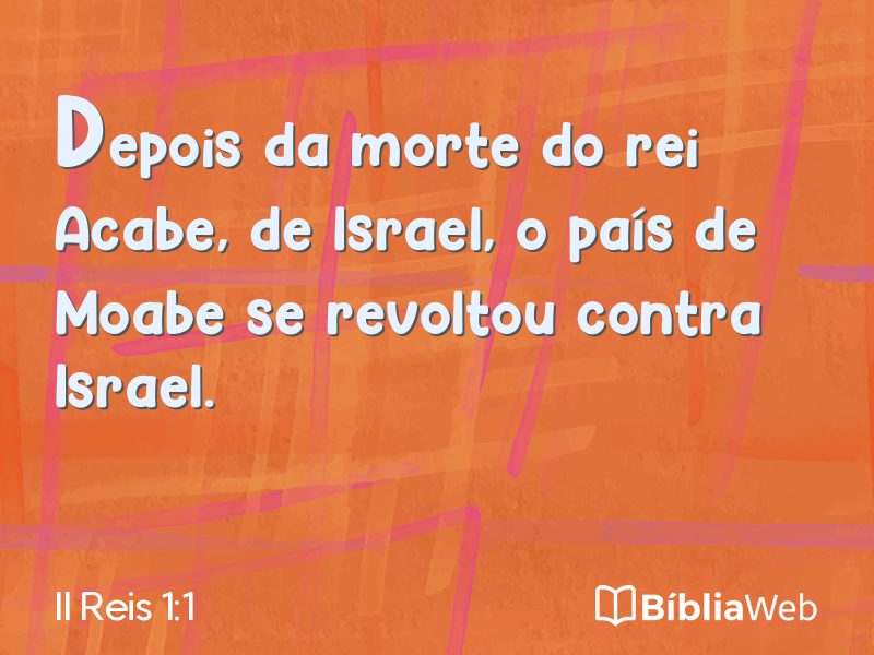 II Reis 1:1 em imagem para compartilhar