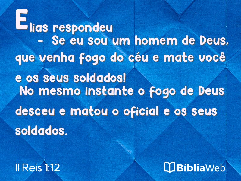 II Reis 1:12 em imagem para compartilhar