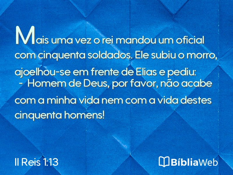 II Reis 1:13 em imagem para compartilhar