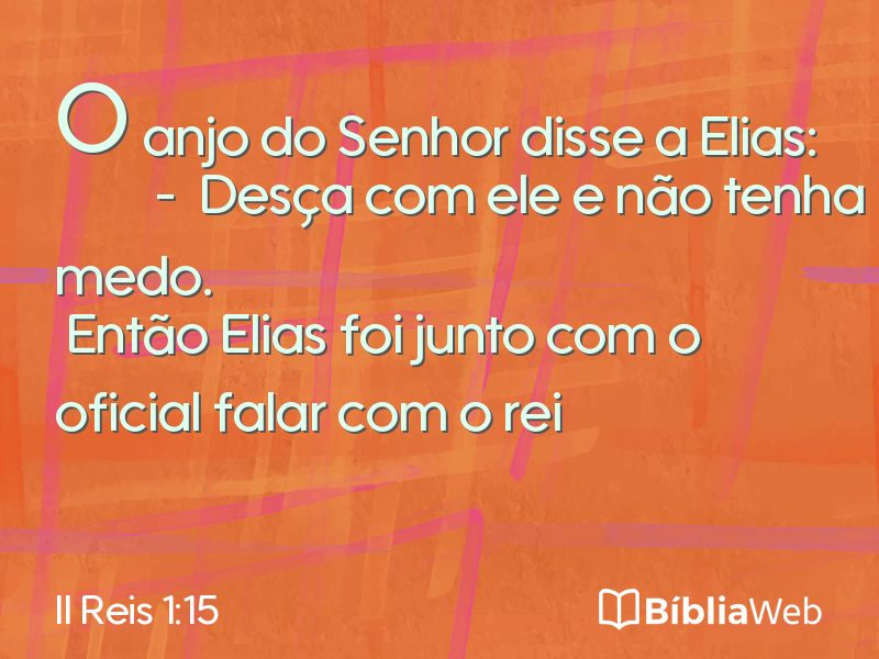 II Reis 1:15 em imagem para compartilhar