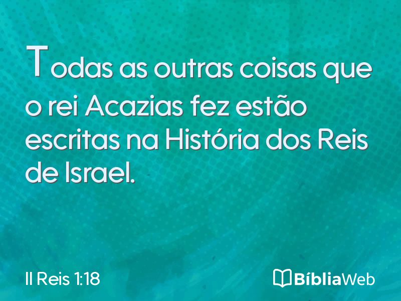 II Reis 1:18 em imagem para compartilhar