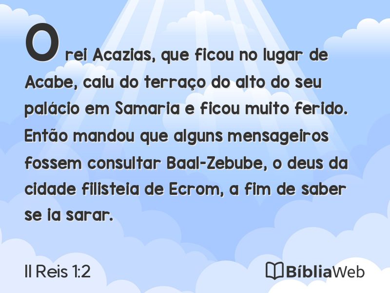 II Reis 1:2 em imagem para compartilhar