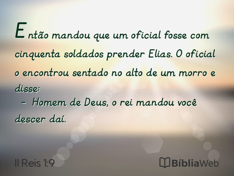 II Reis 1:9 em imagem para compartilhar