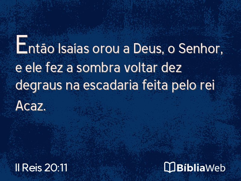 II Reis 20:11 em imagem para compartilhar