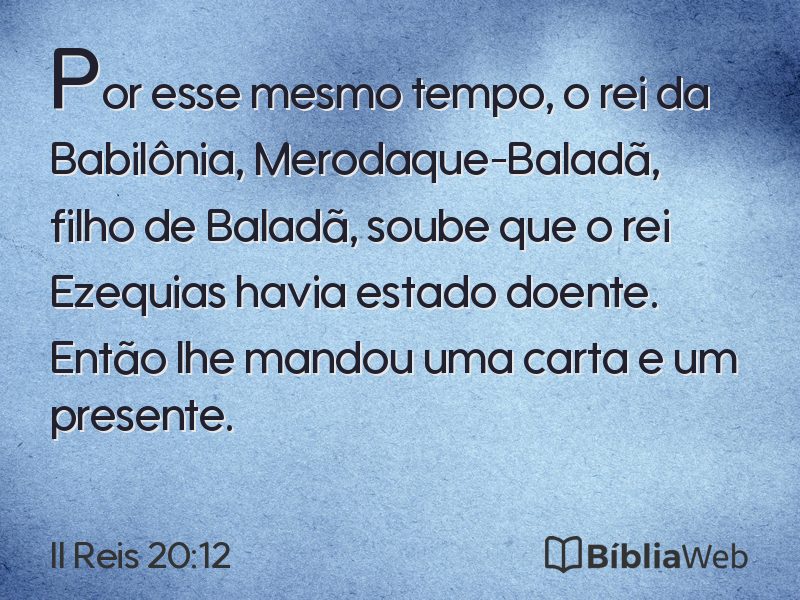 II Reis 20:12 em imagem para compartilhar