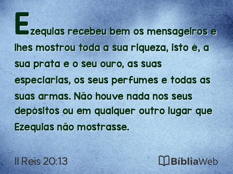 II Reis 20:13 em imagem para compartilhar