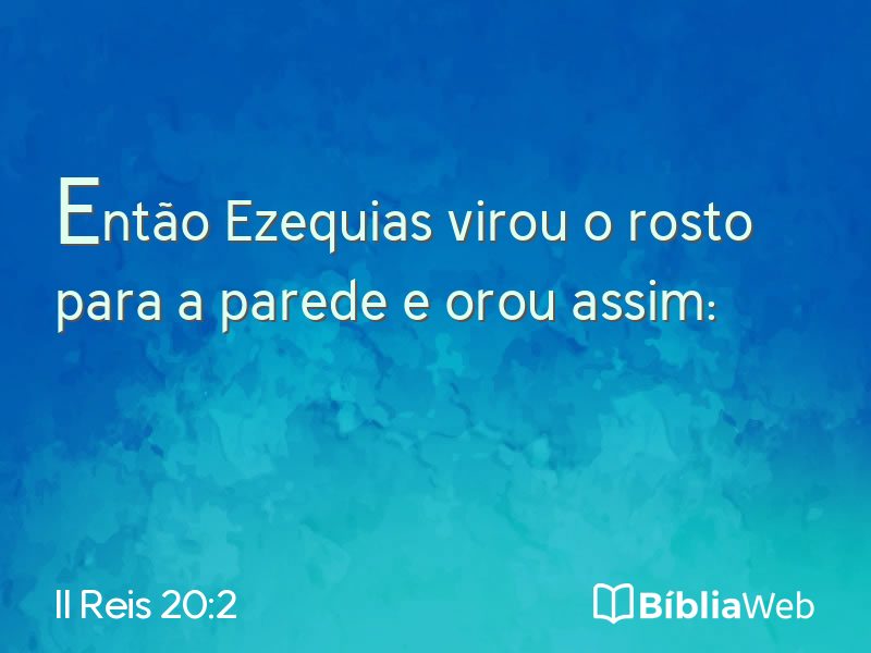 II Reis 20:2 em imagem para compartilhar