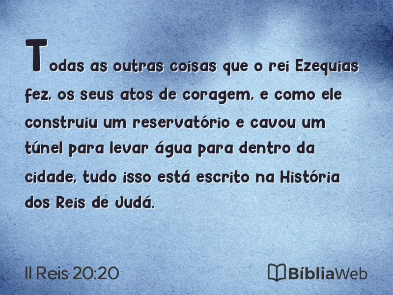 II Reis 20:20 em imagem para compartilhar