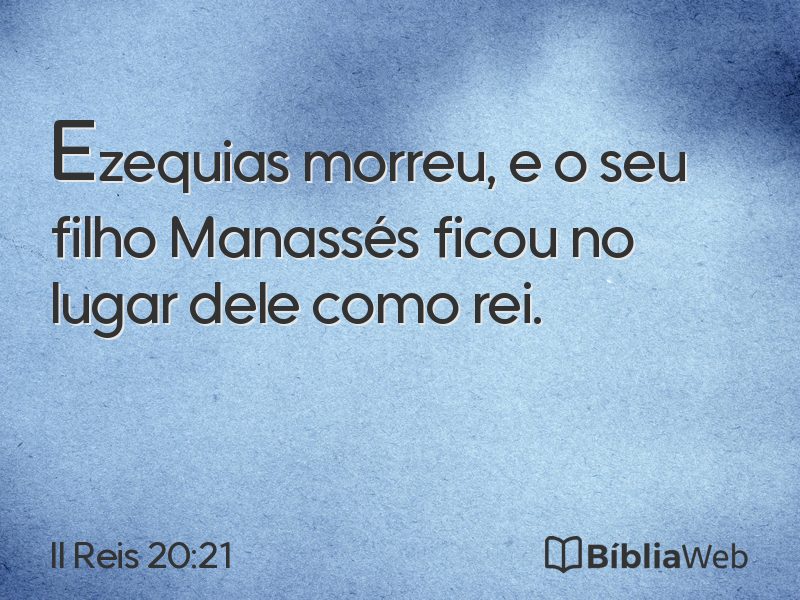 II Reis 20:21 em imagem para compartilhar