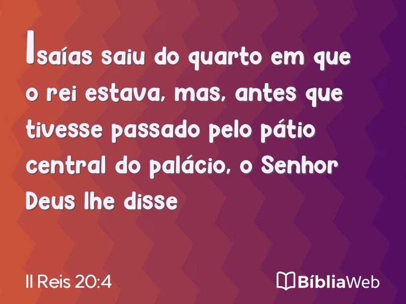 II Reis 20:4 em imagem para compartilhar