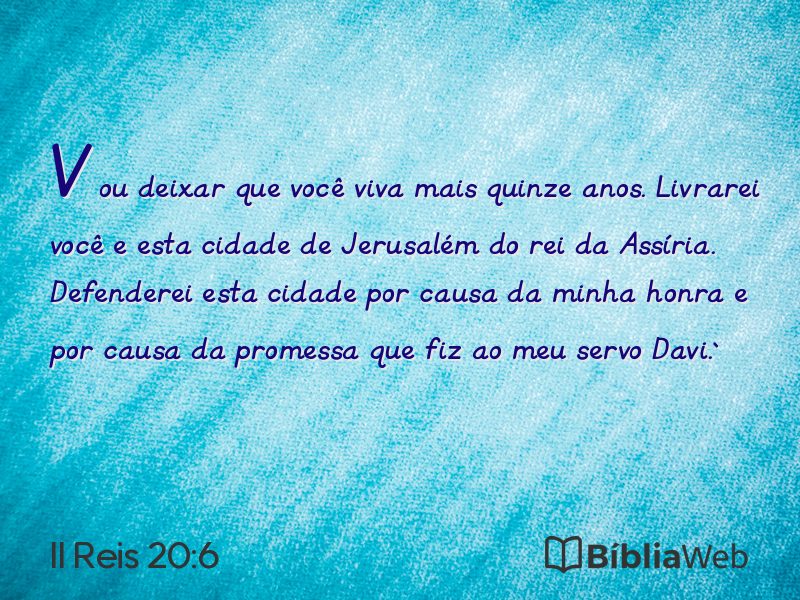 II Reis 20:6 em imagem para compartilhar