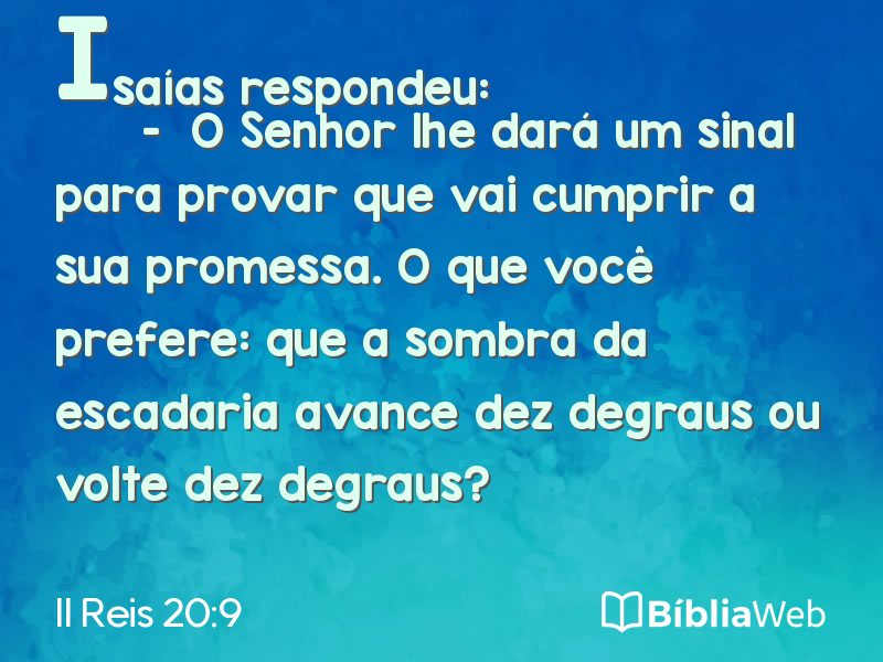 II Reis 20:9 em imagem para compartilhar