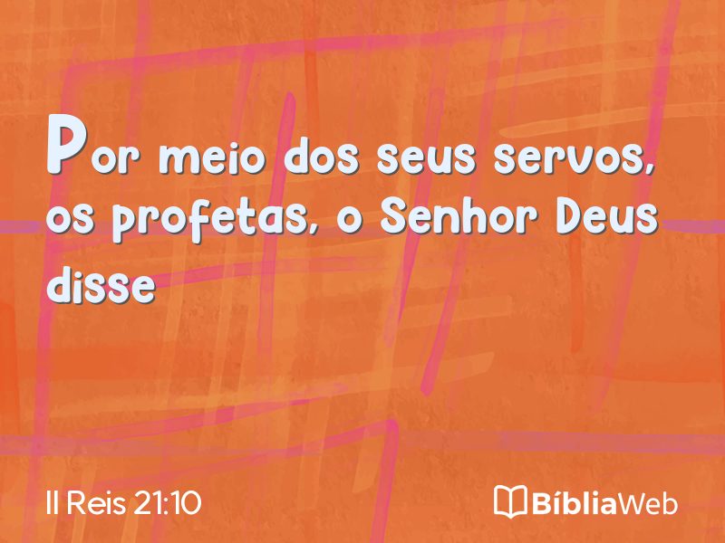 II Reis 21:10 em imagem para compartilhar
