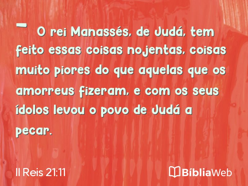 II Reis 21:11 em imagem para compartilhar