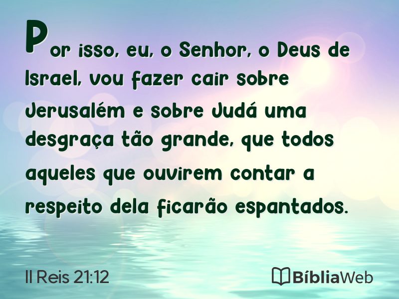 II Reis 21:12 em imagem para compartilhar
