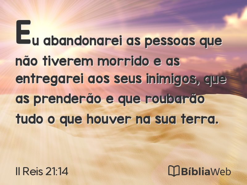 II Reis 21:14 em imagem para compartilhar