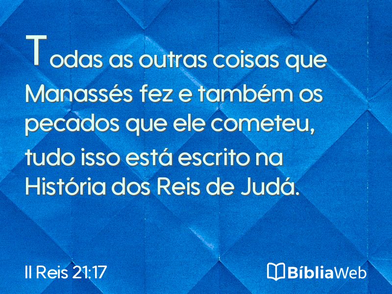 II Reis 21:17 em imagem para compartilhar