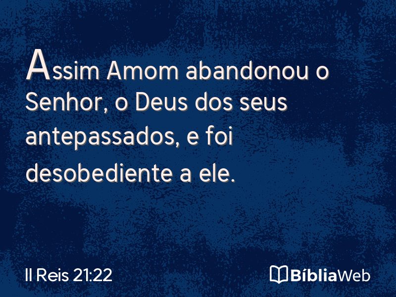 II Reis 21:22 em imagem para compartilhar
