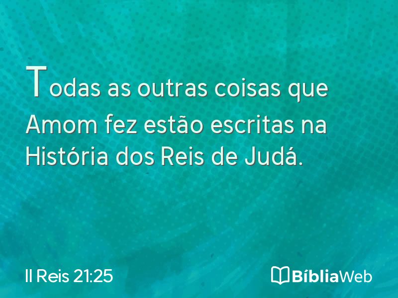 II Reis 21:25 em imagem para compartilhar