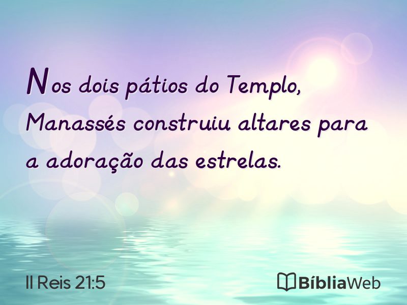 II Reis 21:5 em imagem para compartilhar
