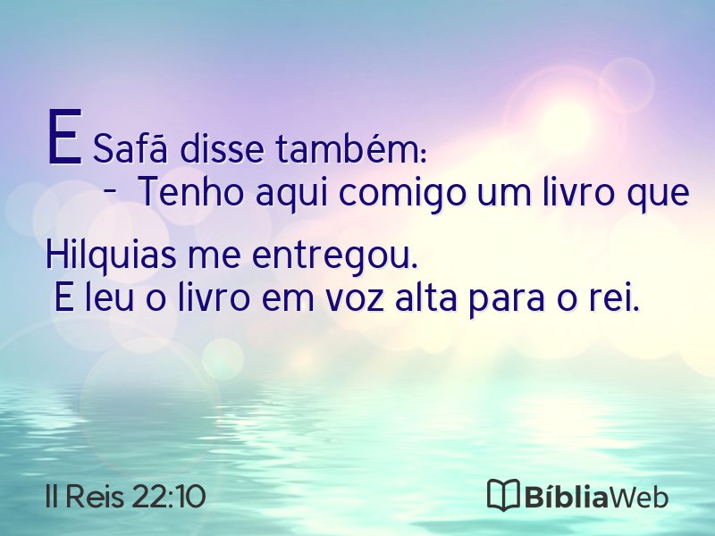 II Reis 22:10 em imagem para compartilhar
