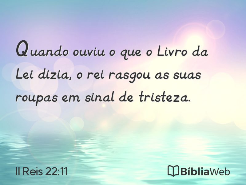 II Reis 22:11 em imagem para compartilhar