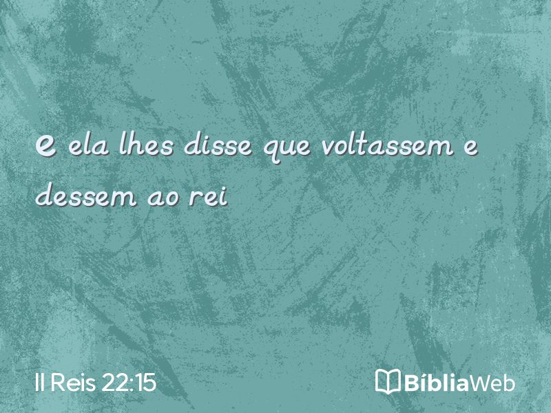 II Reis 22:15 em imagem para compartilhar