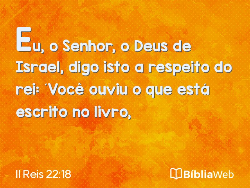 II Reis 22:18 em imagem para compartilhar
