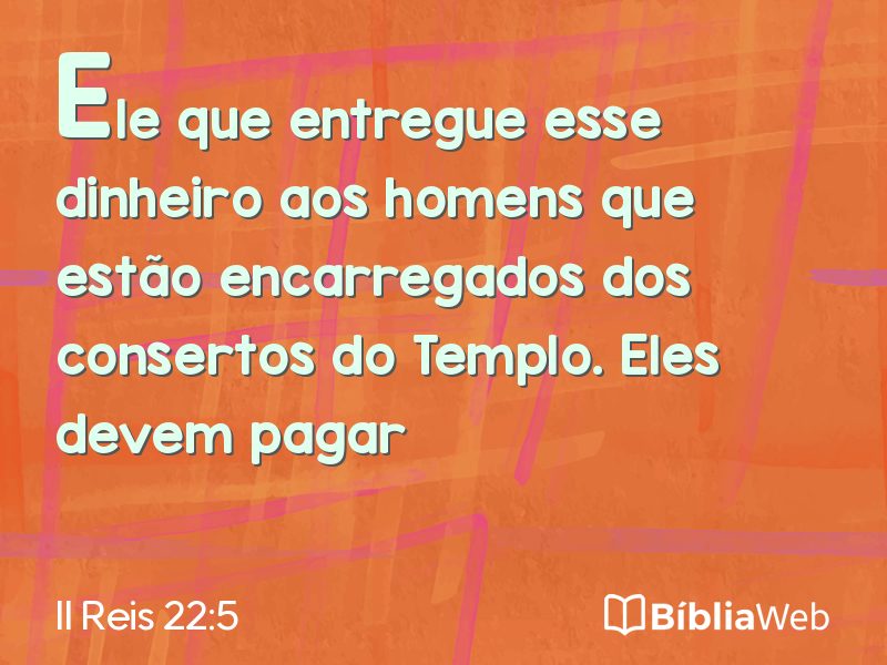 II Reis 22:5 em imagem para compartilhar